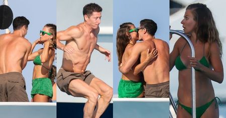 Anna i Robert Lewandowscy szaleją na luksusowym jachcie: namiętny pocałunek, skoki do wody, pamiątkowe selfie i pogawędka ze znajomymi (ZDJĘCIA)