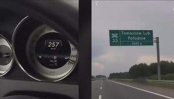 Pędził Mercedesem 257 km/h na S-17. Chwalił się nagraniem w sieci