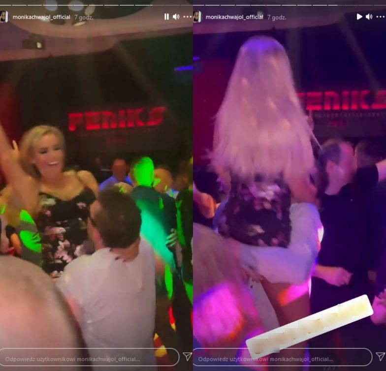 Monika Chwajoł imprezuje w klubie
