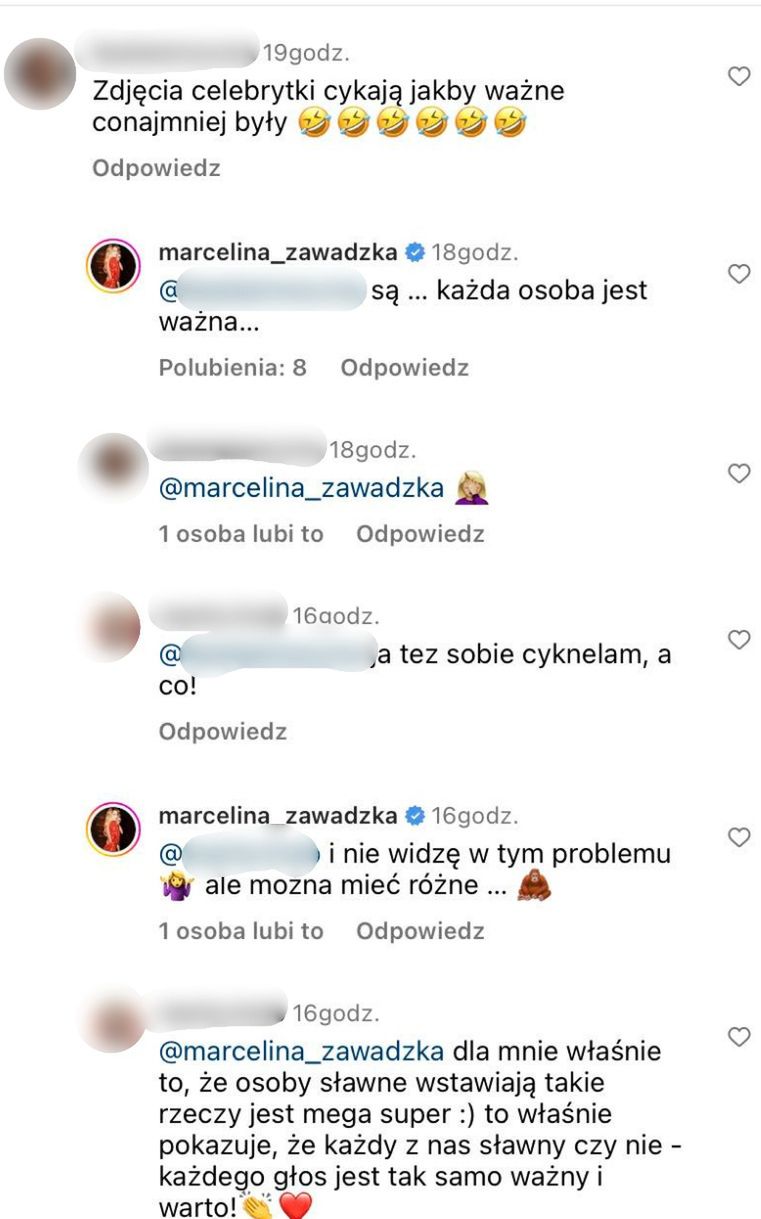 Marcelina Zawadzka broni pozowania przy urnach wyborczych