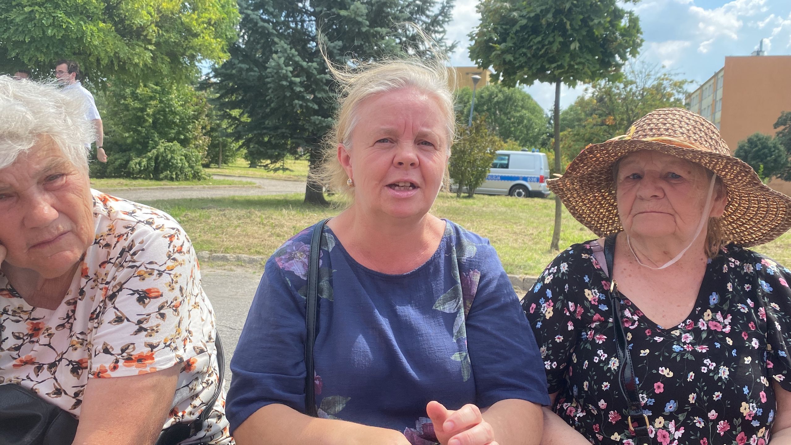 Mieszkanki Chełma na pikniku PiS. Od lewej: pani Helena, pani Anna, pani Danuta