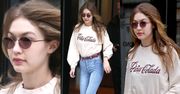 Smutna Gigi Hadid w bluzie polskiej marki za 160 złotych