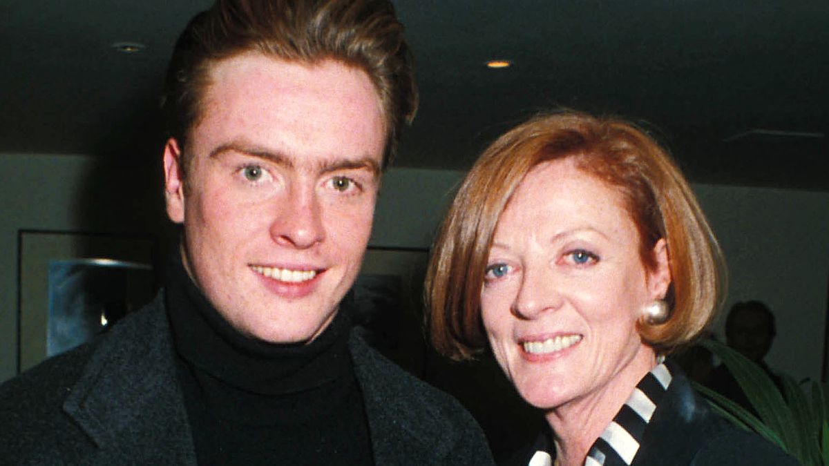 Maggie Smith z synem Tobym Stephensem