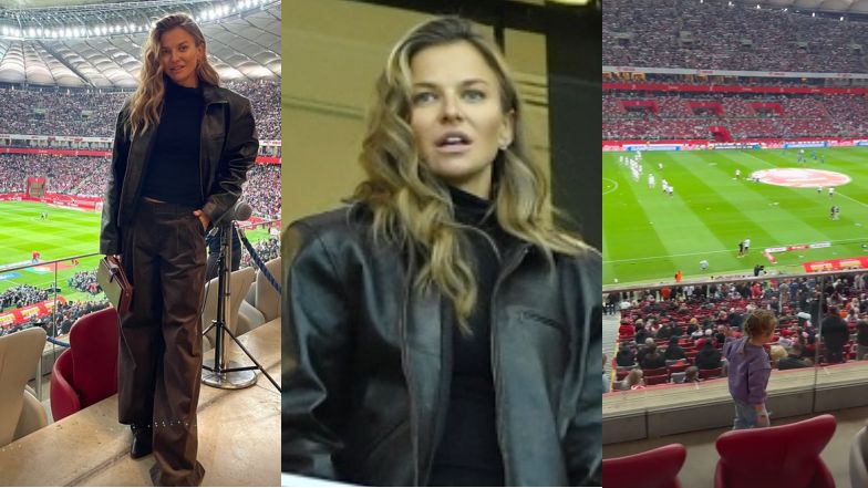 Anna Lewandowska melduje się na meczu Polska - Portugalia. Na stadion zabrała Laurę