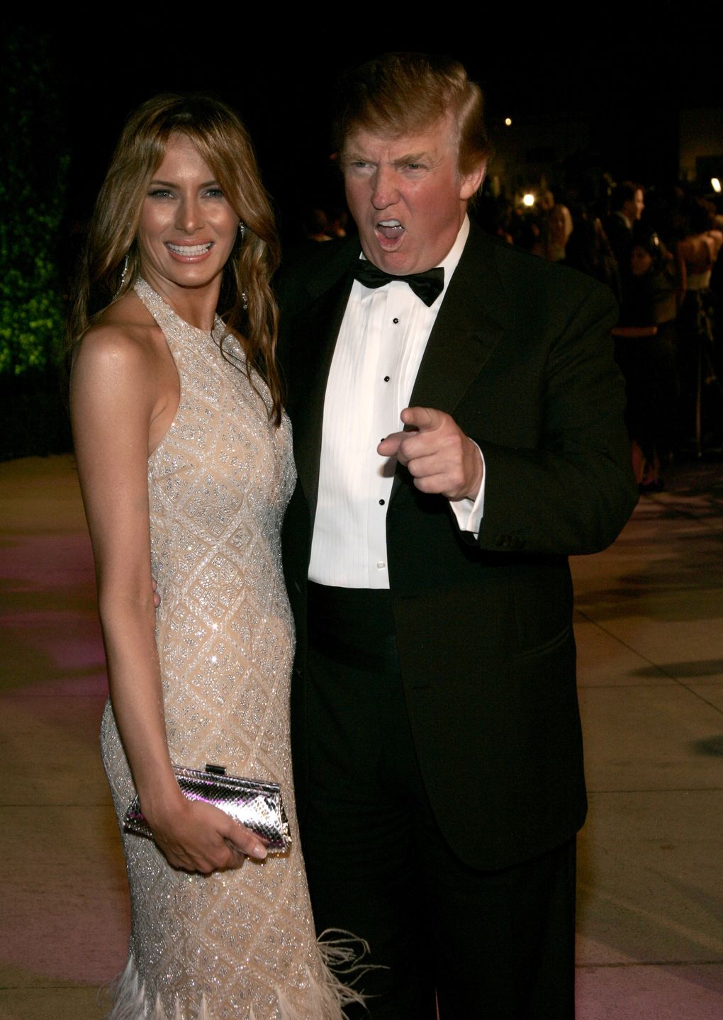 Melania Trump i Donald Trump na Vanity Fair Oscar Party w 2005