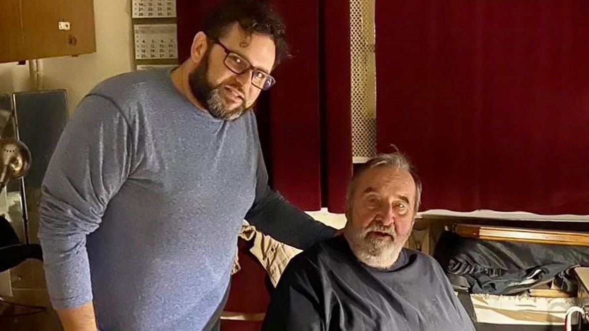 Wybity aktor Krzysztof Kowalewski z synem Viktorem.