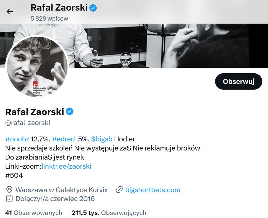 Rafał Zaorski o swojej działalności 