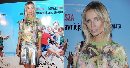 Szulim w srebrnej spódnicy na premierze "Mikołajka"