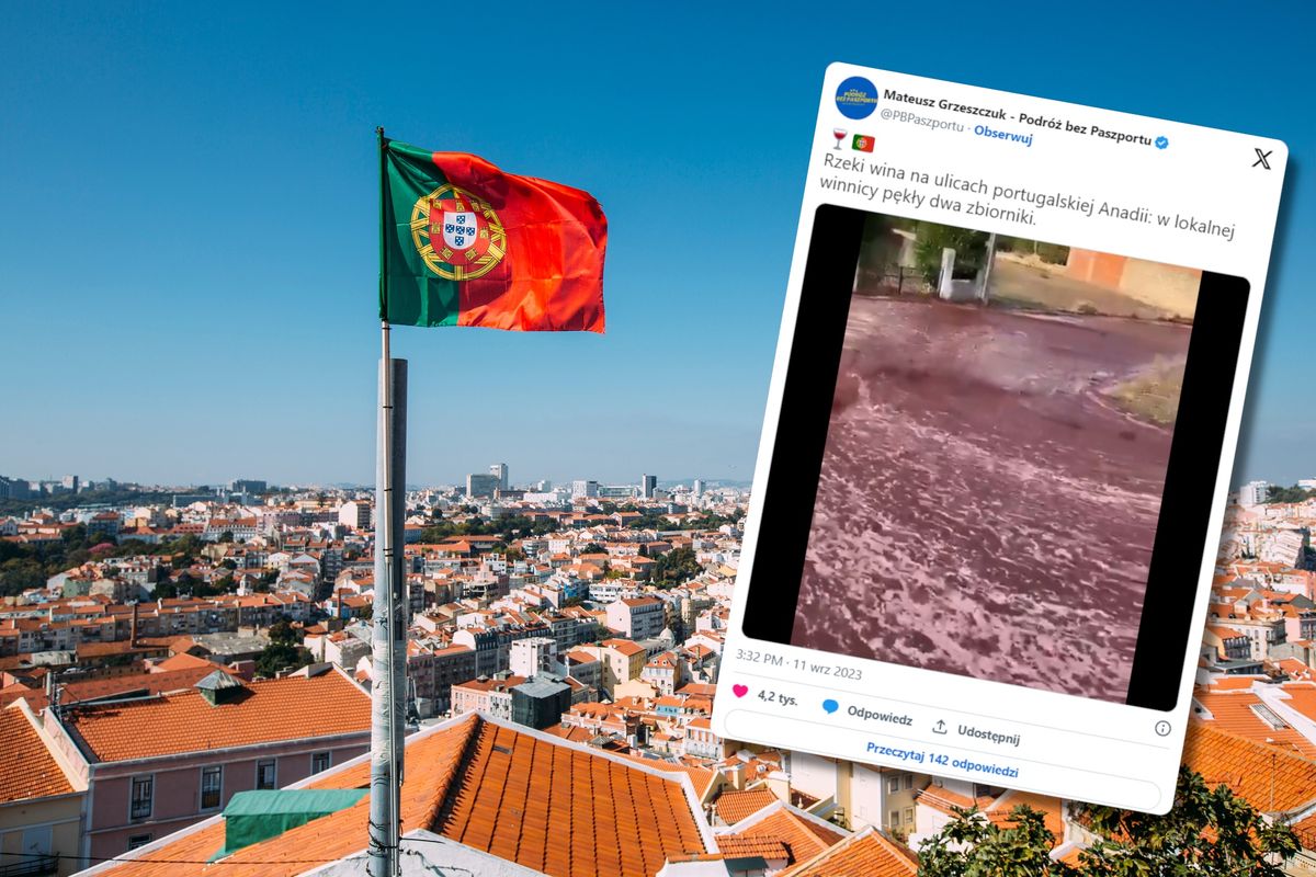 Rzeka wina popłynęła w Portugalii