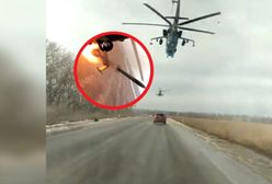 Śmigłowce Mi-8 tuż nad głowami kierowców. Po chwili się zaczęło