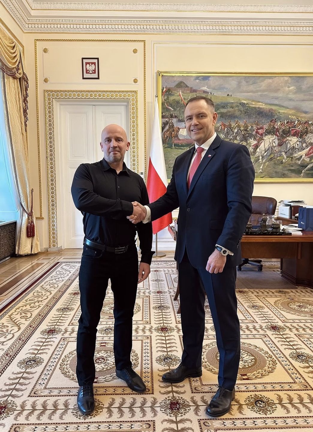 Peja na spotkaniu z Karolem Nawrockim