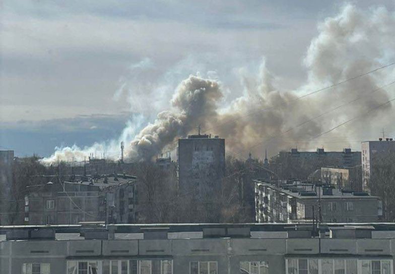 Wielki ogień niedaleko Moskwy. Zapalił się instytut wojskowy