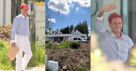 TYLKO NA PUDELKU: Michał Wiśniewski świeżo po ROZPRAWIE ROZWODOWEJ doglądał budowy domu (ZDJĘCIA)
