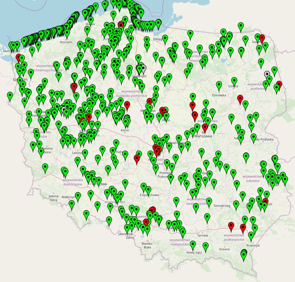 Mapa sinic 2022