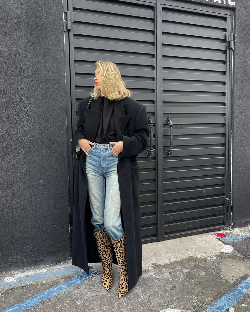 Elsa Hosk wskoczyła w panterkowe kozaki 