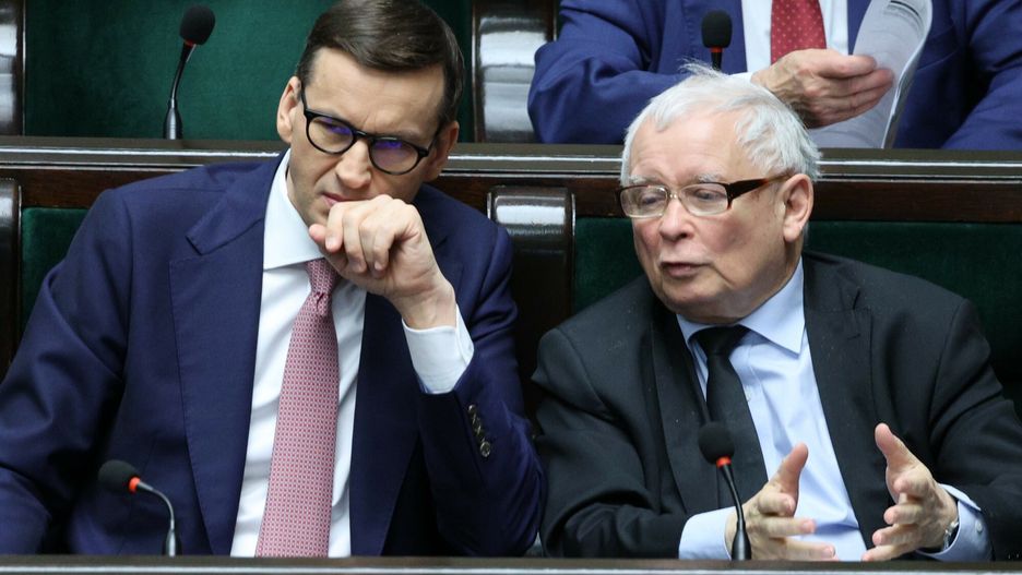 53. posiedzenie Sejmu IX kadencji
28.04.2022 Warszawa 53. posiedzenie Sejmu IX kadencji   Fot Jacek Dominski/REPORTER
n/z: Mateusz Morawiecki, Jaroslaw Kaczynski
JACEK DOMINSKI/REPORTER
