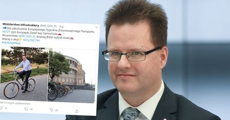 Zdjęcie wiceministra na rowerze. Internauci bezlitośni. Dostrzegli jeden szczegół