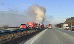 "Całkowita blokada A2". Komunikat policji