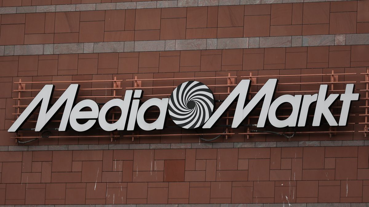 The Media Markt logo is seen on the street in Warsaw, Poland, on November 19, 2024. (Photo by Klaudia Radecka/NurPhoto via Getty Images)