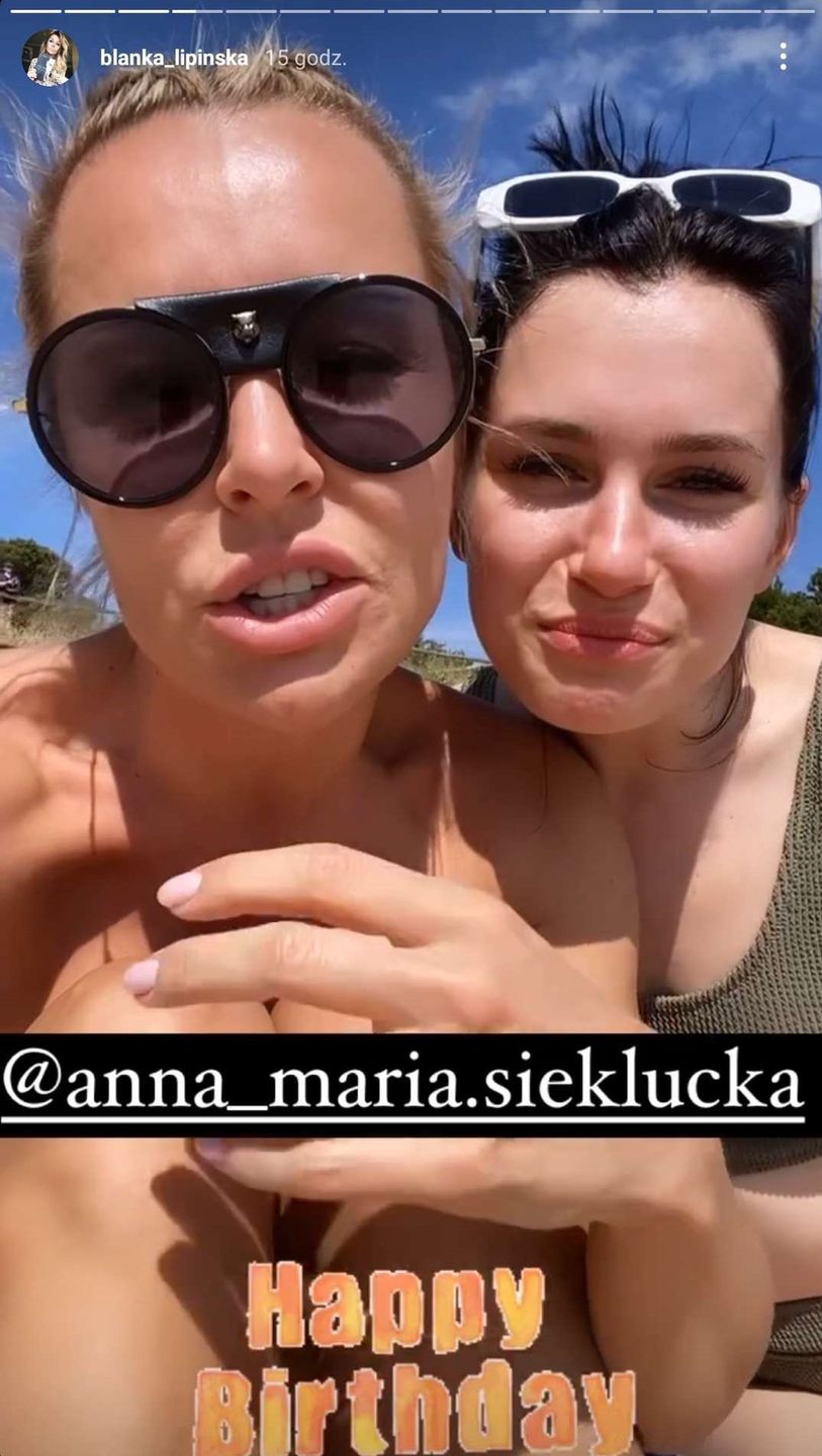 Blanka Lipińska topless i Michele Morrone składają życzenia Annie-Marii Siekluckiej