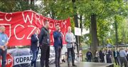 "Śmieć wrogiem Ojczyzny". Protestują przeciw niemieckim odpadom na Przedgórzu Izerskim