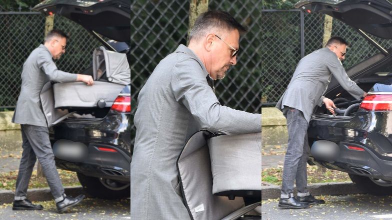 Krzysztof Ibisz spaceruje z żoną i synkiem