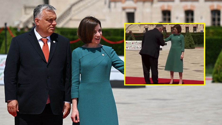 Wideo z Viktorem Orbanem próbującym pocałować w dłoń prezydent Mołdawii stało się hitem sieci