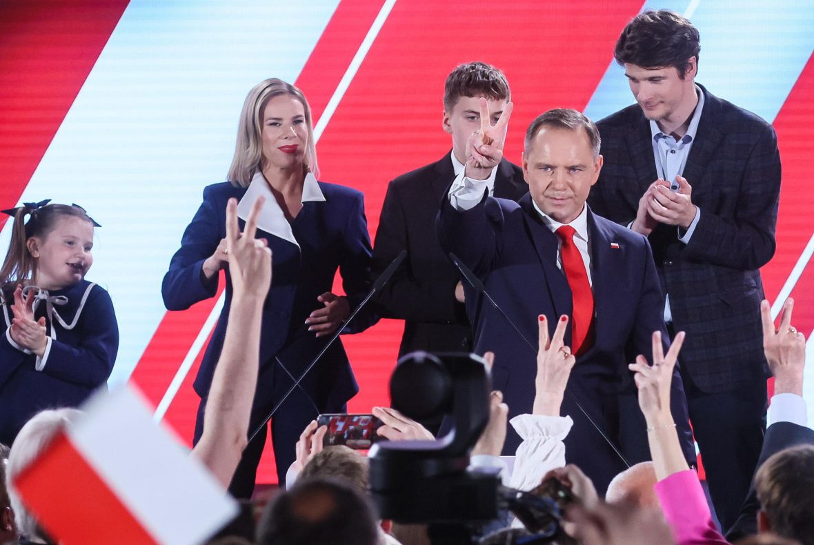Wieczór wyborczy Karola Nawrockiego. 