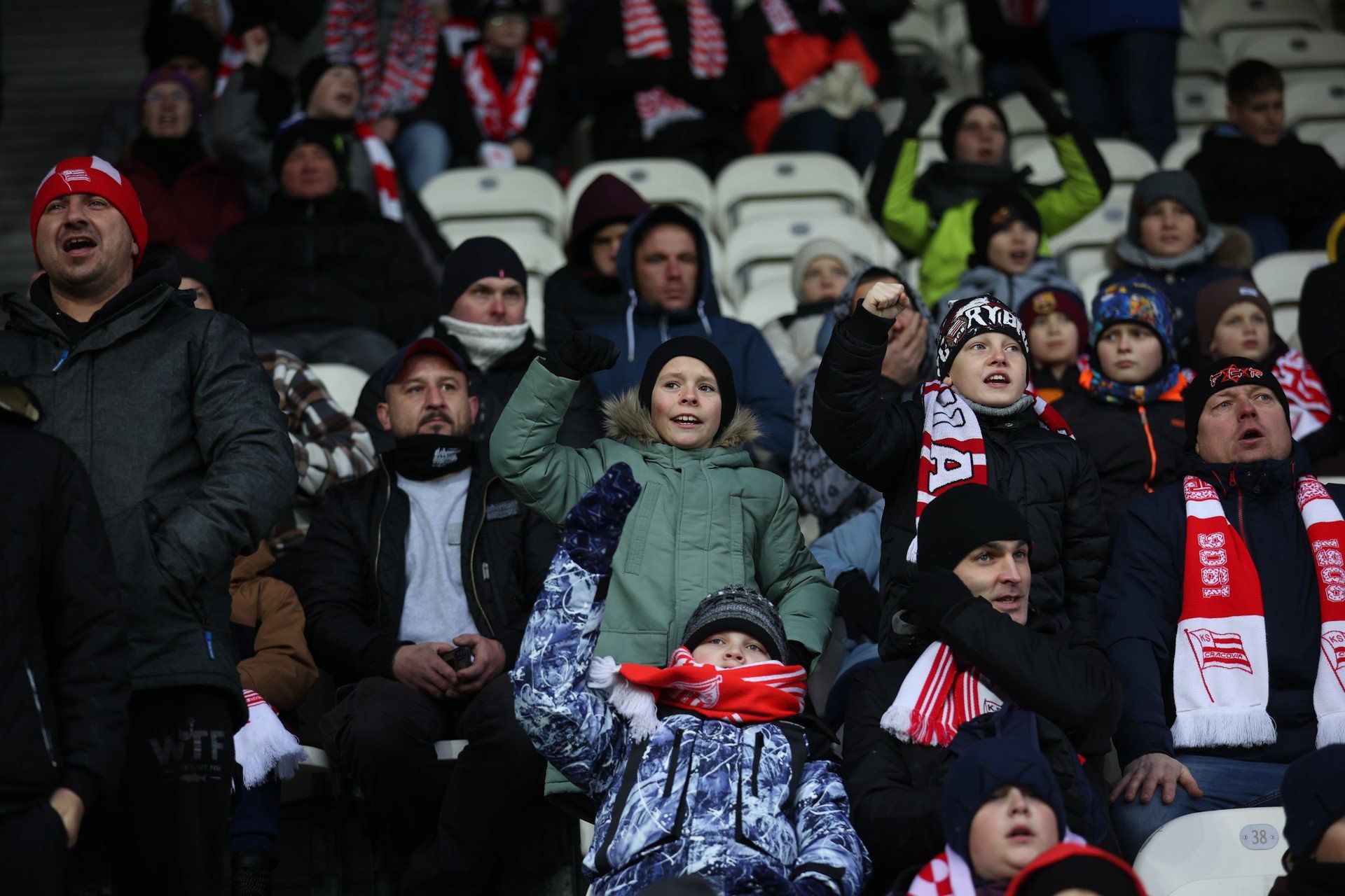 Kibice na meczu Cracovia - Motor Lublin