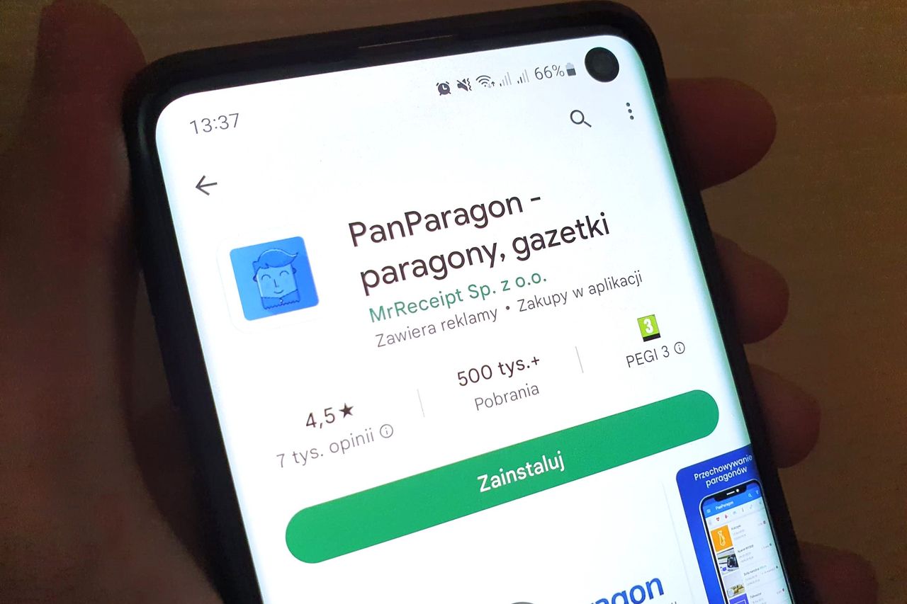 Aplikacja PanParagon w Google Play