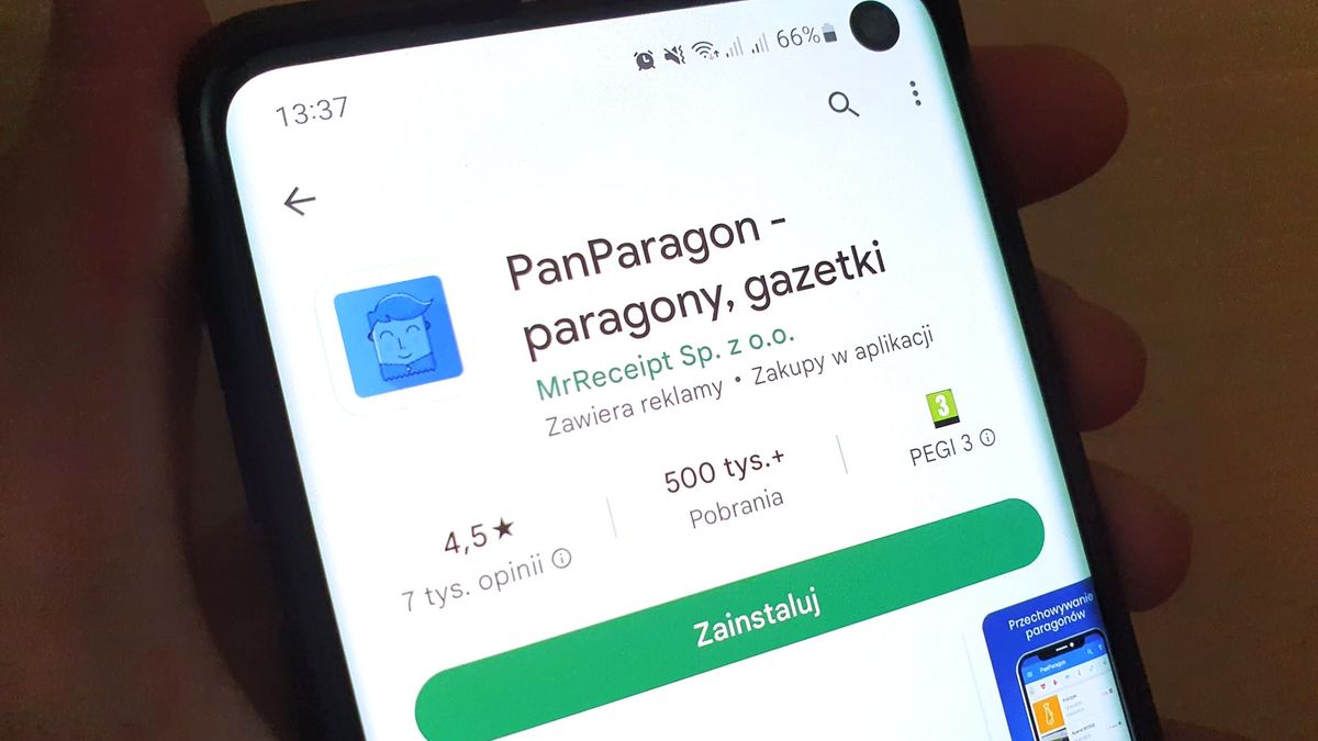 Aplikacja PanParagon w Google Play