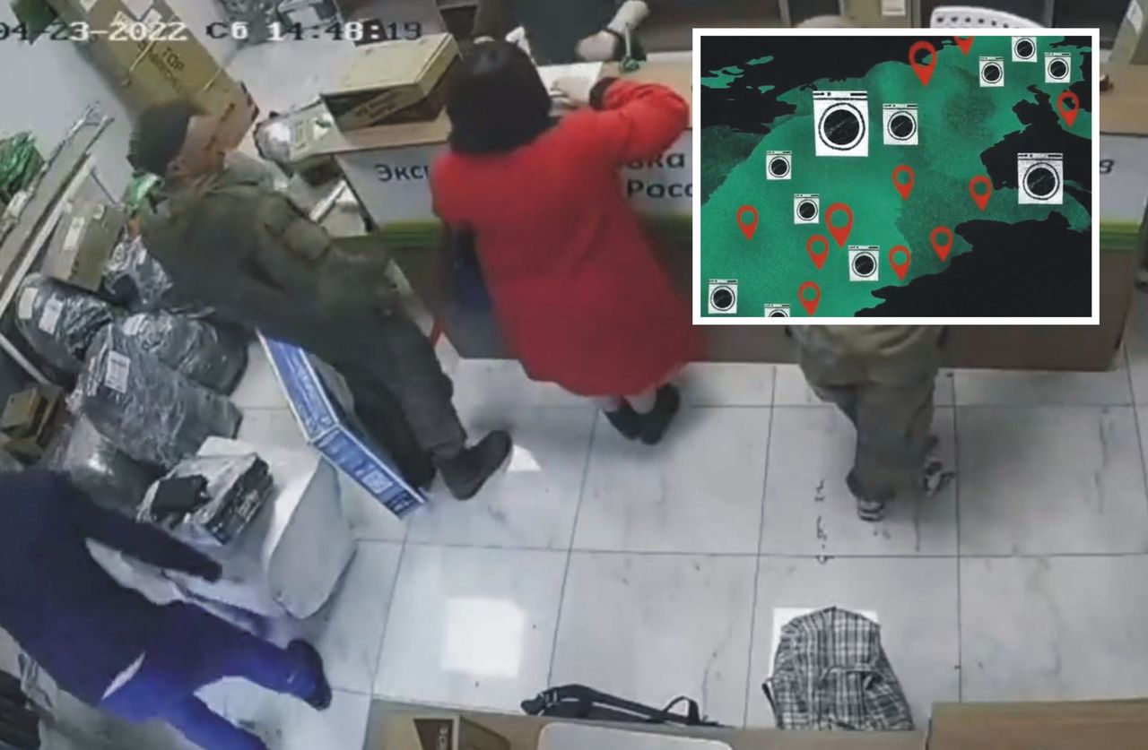 Nagrania z biura firmy kurierskiej pokazując, co rosyjscy żołnierze wysyłają do domu