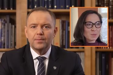 Karol Nawrocki i Katarzyna Szymielewicz