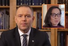 Karol Nawrocki i Katarzyna Szymielewicz