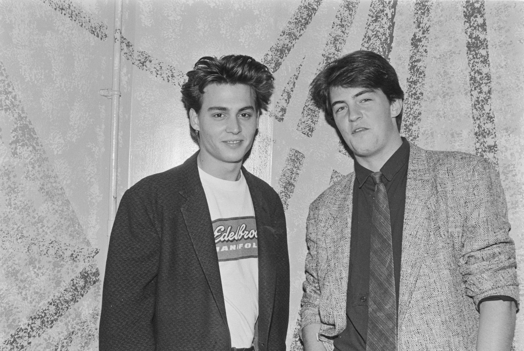 Johnny Depp (z lewej) i Matthew Perry 1988
