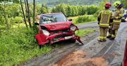 Trzy osoby ranne w zderzeniu czołowym dwóch osobówek na Podkarpaciu. Lądował śmigłowiec LPR