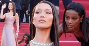 Dumna Bella Hadid pozuje z "asystentką od sukni"