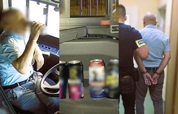 Pijany prowadził autobus. Po drodze popijał piwo