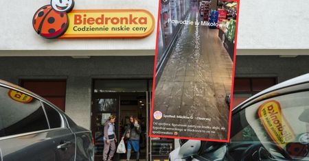 Powódź w Biedronce. Nagranie obiegło sieć. "Standard"