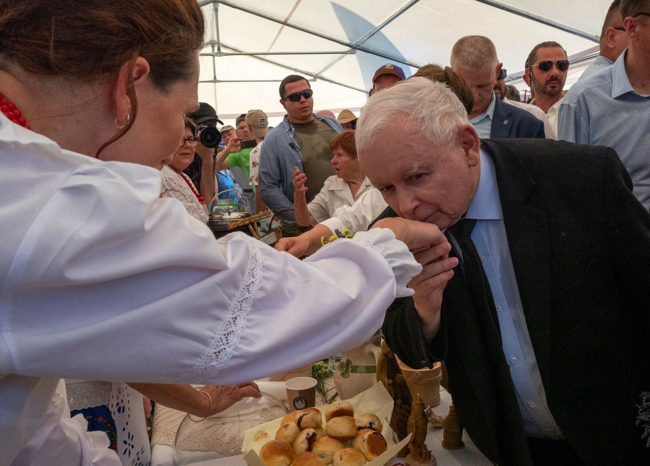 Jarosław Kaczyński na pikniku w Woli Rzędzińskiej