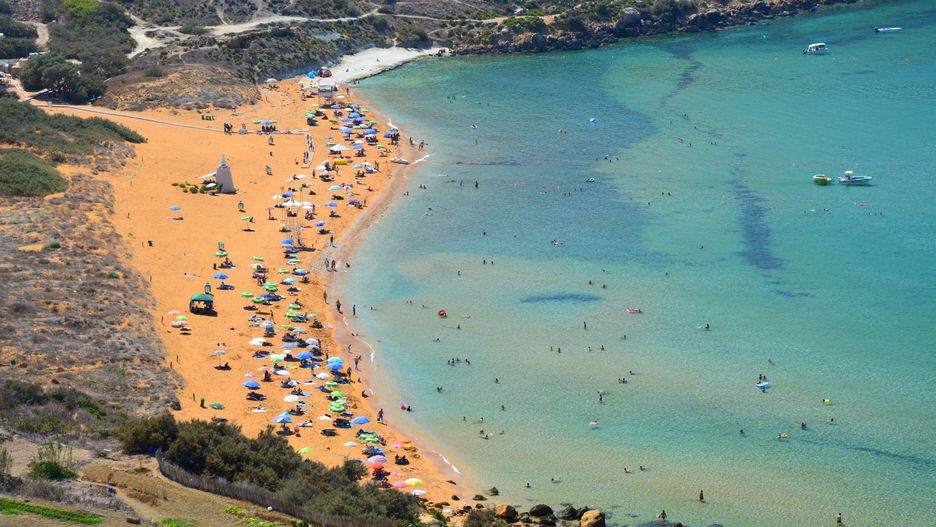 Ramla Bay u wybrzeży wyspy Gozo