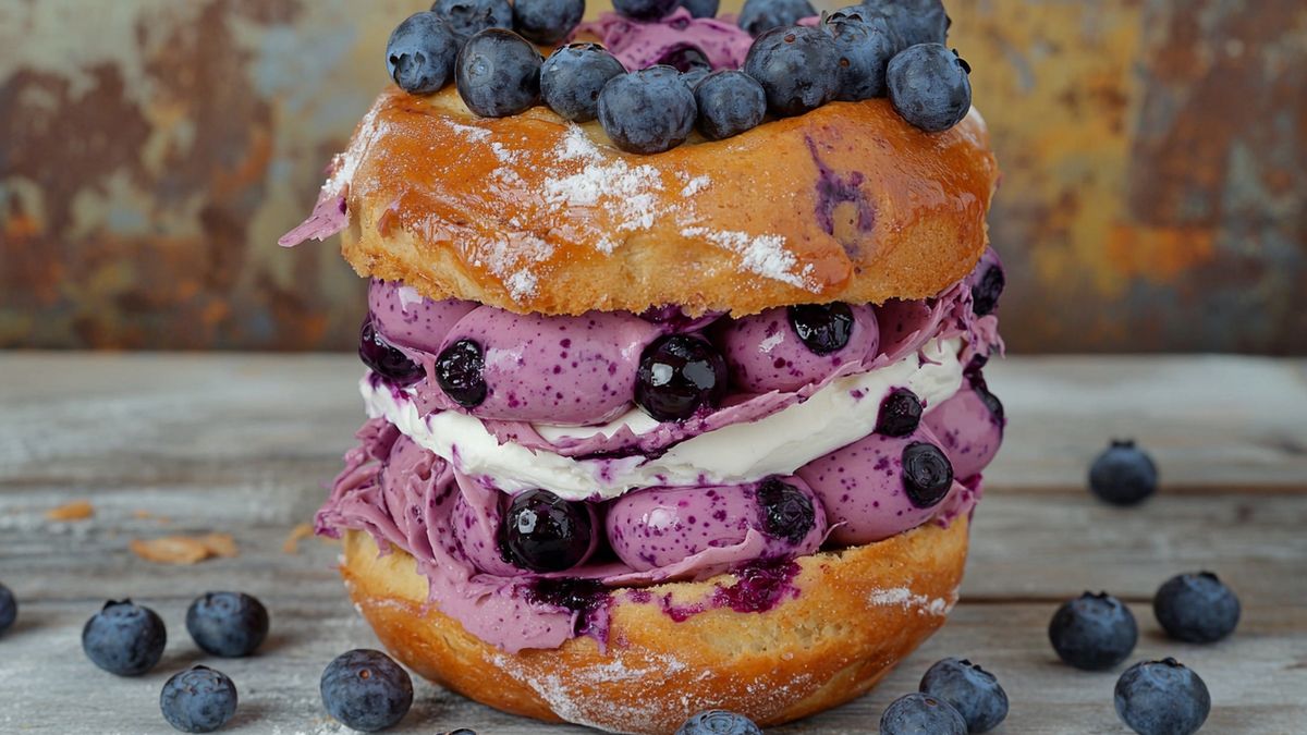 Bułeczki z kremem jagodowym