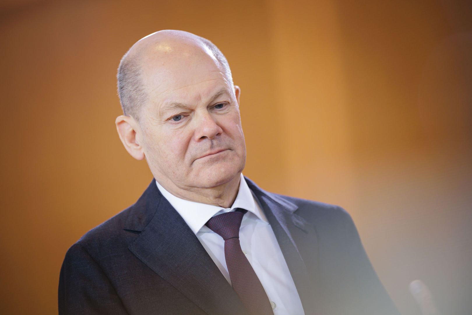 BERLIN, GERMANY - APRIL 24: Federal Chancellor Olaf Scholz (SPD) , arrives for the weekly federal government cabinet meeting on April 24, 2024 in Berlin, Germany. (Photo by Thomas Trutschel/Photothek via Getty Images)
