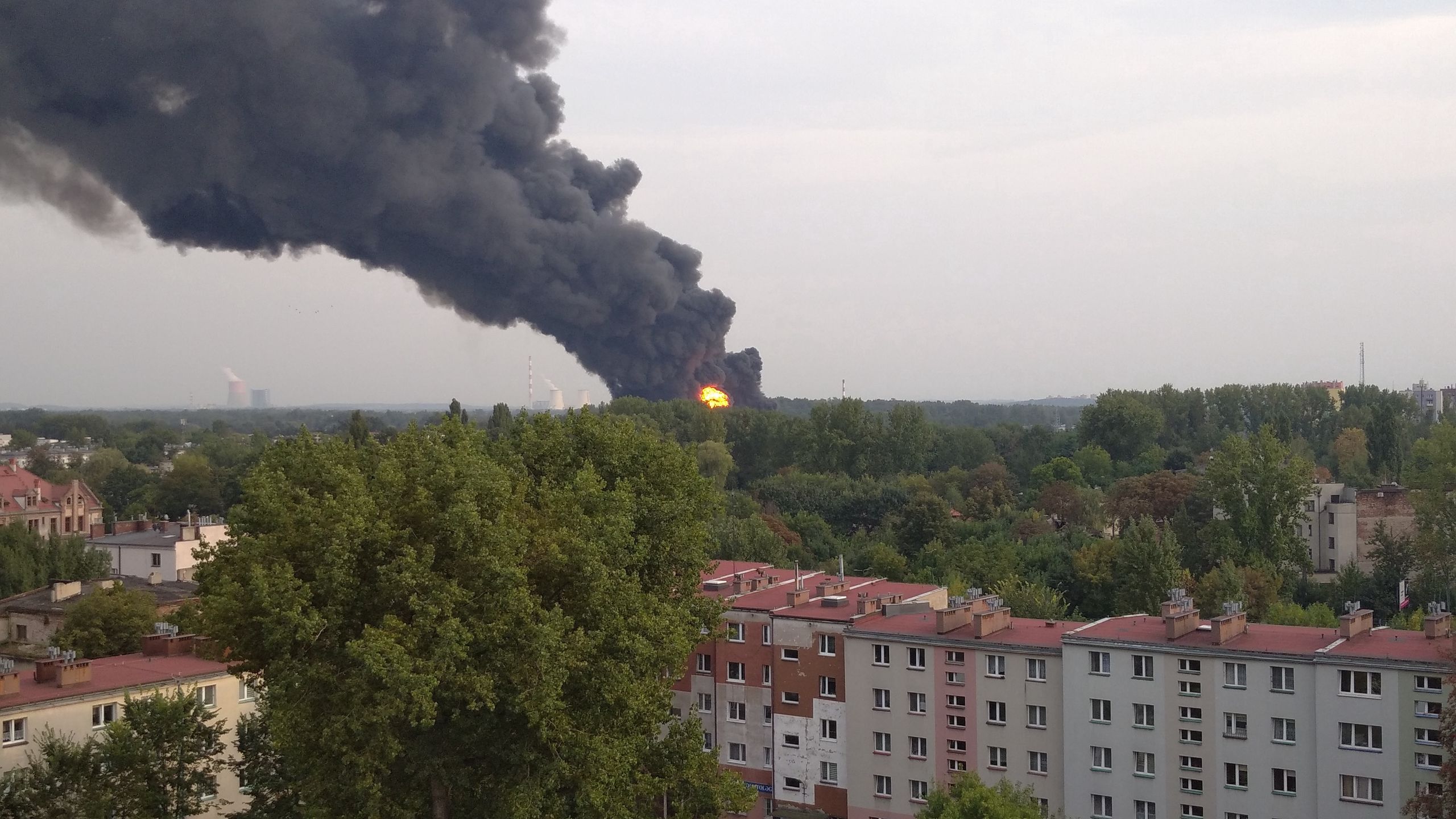 Sosnowiec. Groźny pożar na wysypisku śmieci