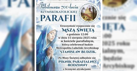 Bystrzyca świętuje 700-lecie parafii! Będzie Msza, koncerty i atrakcje dla całych rodzin