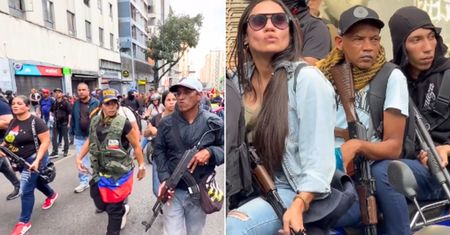 Nagrania z Caracas. Uzbrojeni zwolennicy Maduro wyszli na ulice