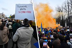 Przyszli pod ambasadę Rosji. Padły gorzkie słowa o Zełenskim