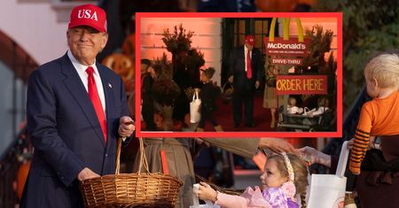 Trump rozdawał cukierki. Dzieci przybyły w przebraniach