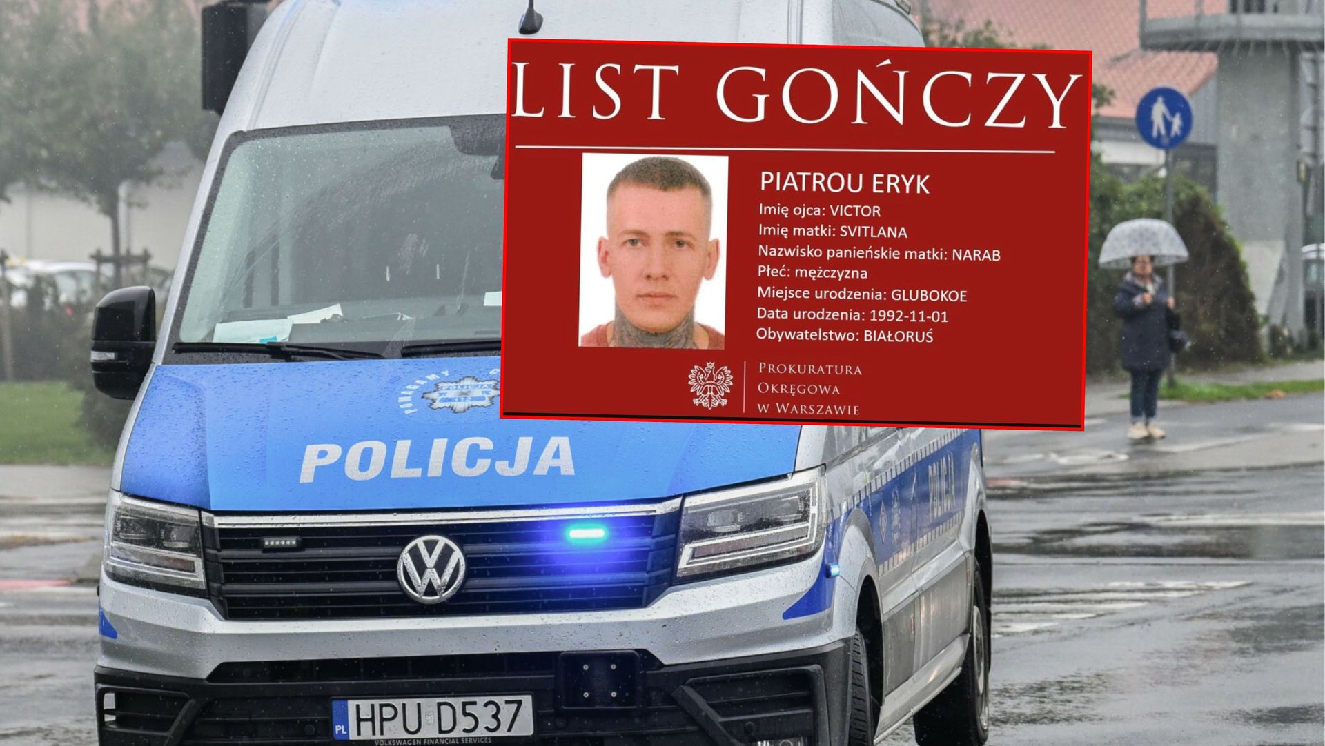 wiadomości,aktualności,WP Wiadomości To on zabił księgową. List gończy za Białorusinem