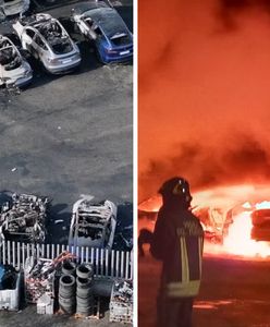 Pożar w salonie Tesli w Rzymie. Spłonęło 17 samochodów